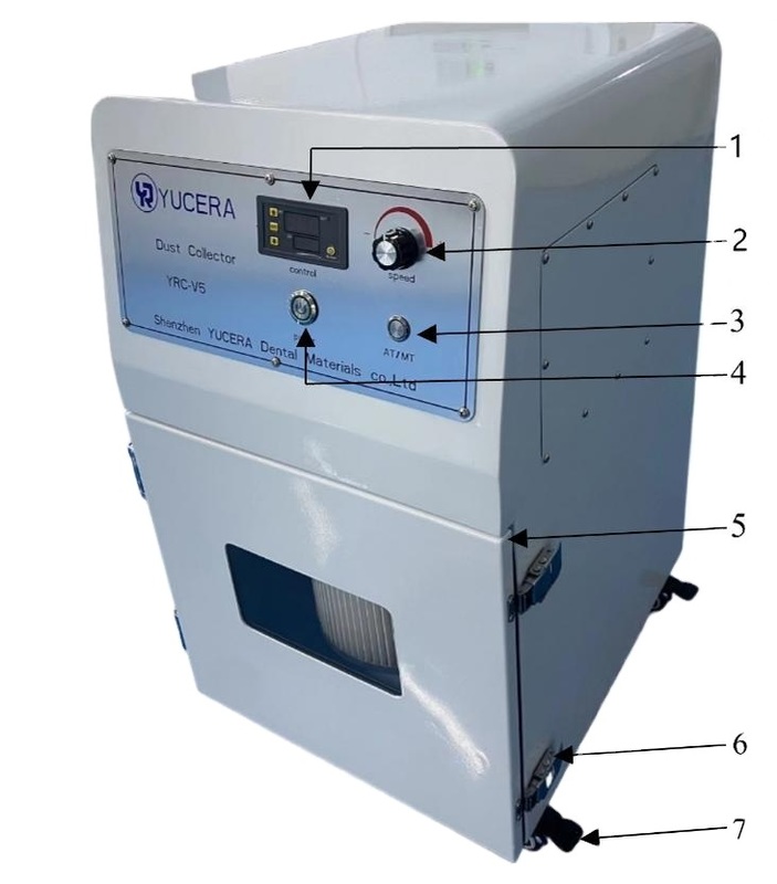 YUCERA YRC-V5 ভ্যাকুয়াম ক্লিনার ডেন্টাল পোর্টেবল ভ্যাকুয়াম ডেন্টাল ল্যাব-এর জন্য ডেন্টাল সিএনসি মিলিং মেশিনের জন্য