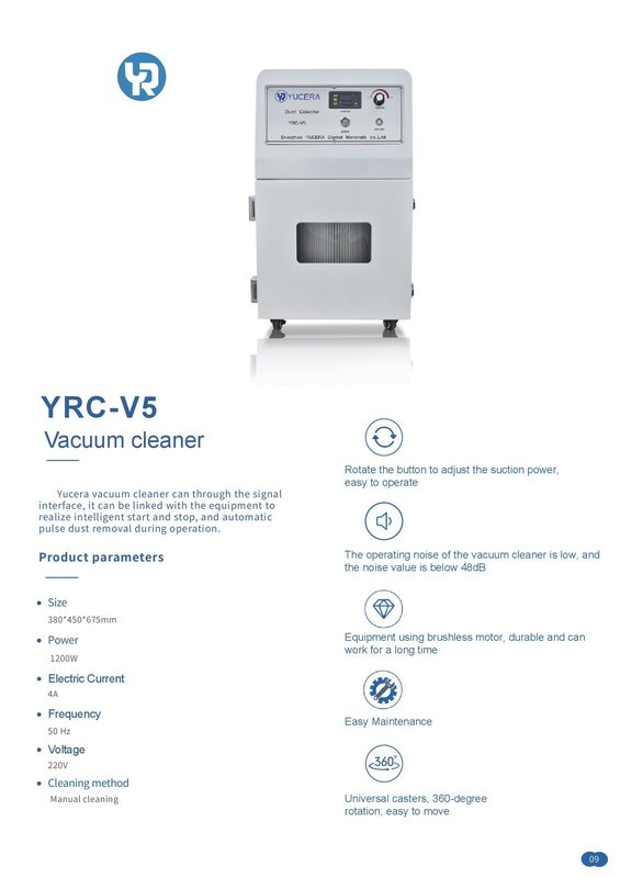 YUCERA YRC-V5 ভ্যাকুয়াম ক্লিনার ডেন্টাল পোর্টেবল ভ্যাকুয়াম ডেন্টাল ল্যাব-এর জন্য ডেন্টাল সিএনসি মিলিং মেশিনের জন্য